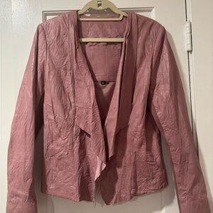 Genuine Leather Dusty Rose Jacket